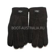 Мужские Меховые Перчатки UGG Australia Suede Black - 1009